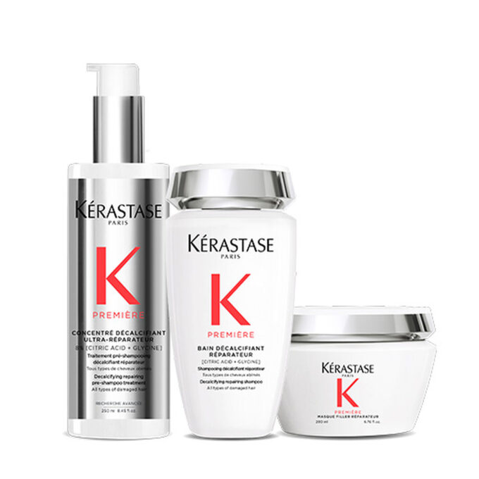 Kit trio routine riparazione profonda dei capelli spessi